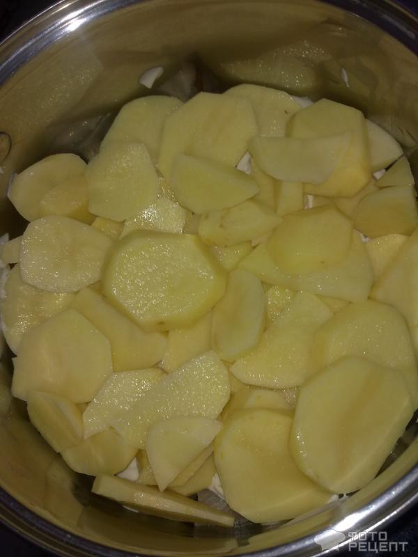 Рецепт Филе минтая с картошкой в духовке фото