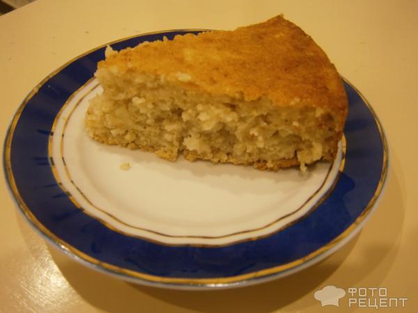 Рецепт Овсяный кекс с яблоками и изюмом фото