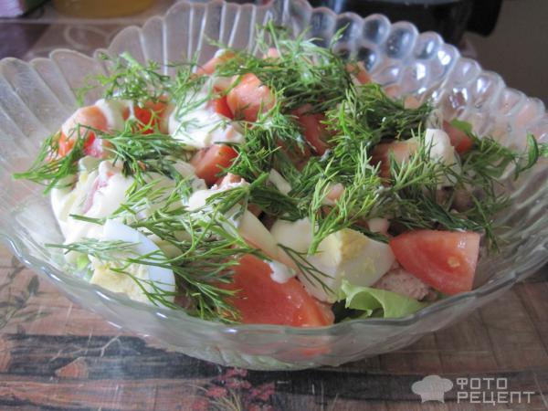 Рецепт салата с лососем и сыром фото