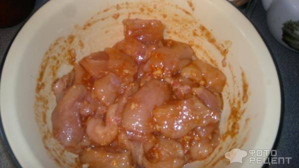 Рецепт Куриная грудка в медовом-горчичном-чесночном соусе фото