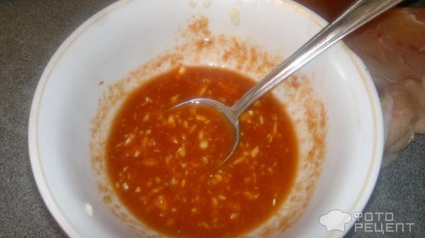 Рецепт Куриная грудка в медовом-горчичном-чесночном соусе фото