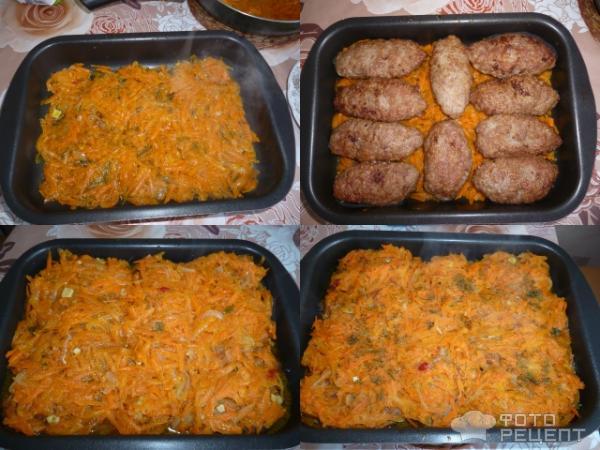 Рецепт Котлеты в морковно-луковом соусе фото