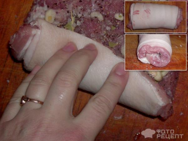 Рулет из свинины в духовке (в пакете) — простой домашний рецепт
