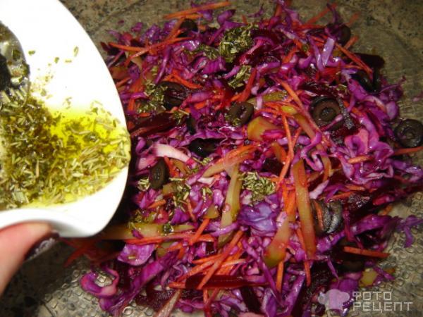 Рецепт Салат из красной капусты фото