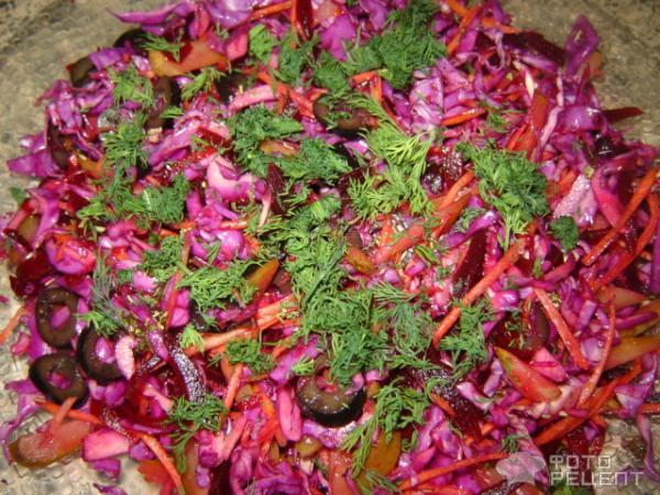 Рецепт Салат из красной капусты фото