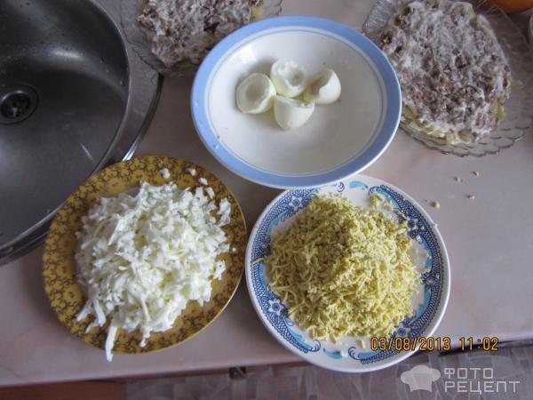 Рецепт Салат из печени трески фото