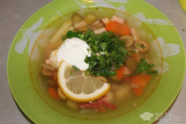 Рецепт супа Солянка сборная мясная фото