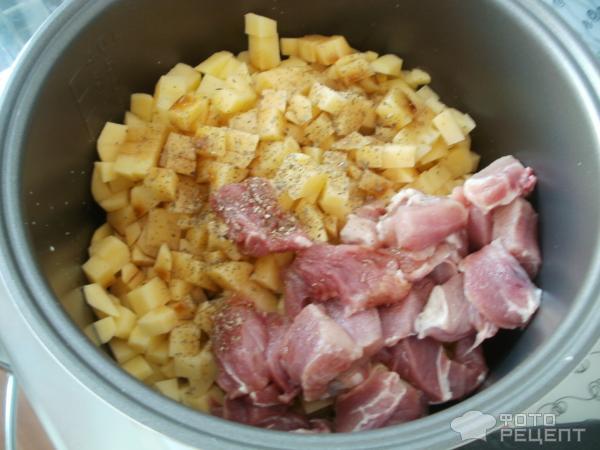 Рецепт Жаркое из свинины с картофелем в мультиварке фото