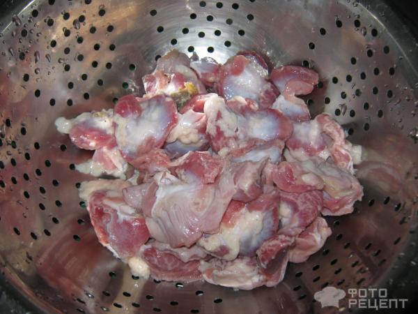 Рецепт Куриные желудочки в соевом соусе фото