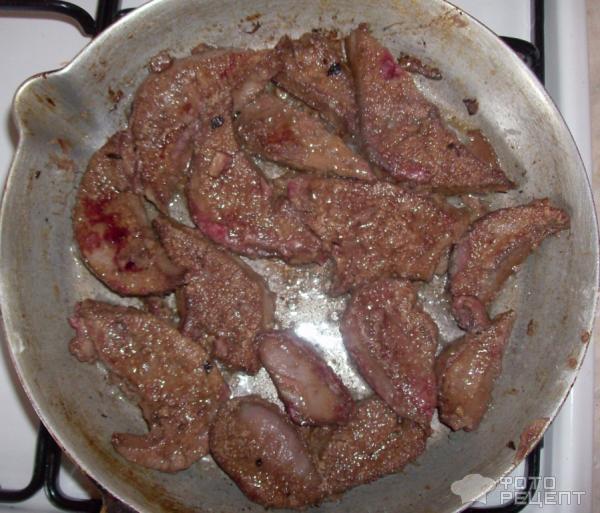Рецепт Печень свиная жареная фото