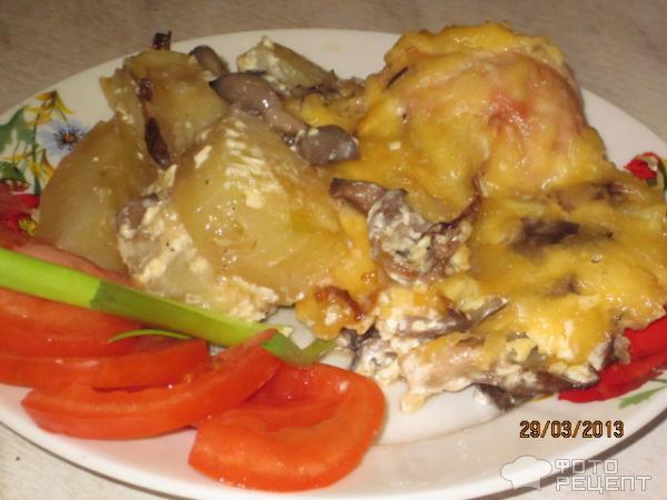 Рецепт Курица запечённая с картофелем фото