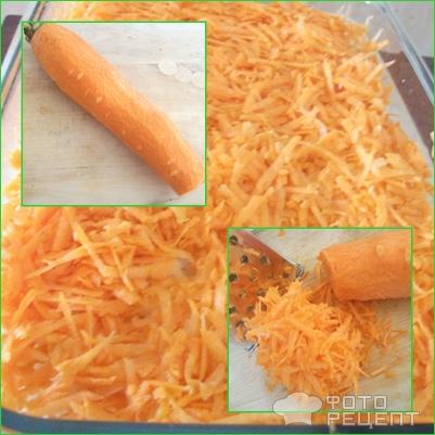 Картофель запечёнаый на луково-морковной подушке