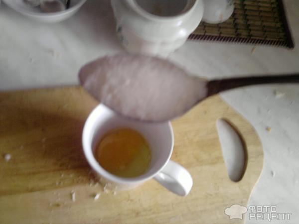 Рецепт Сладкая яичница с молоком и батоном фото
