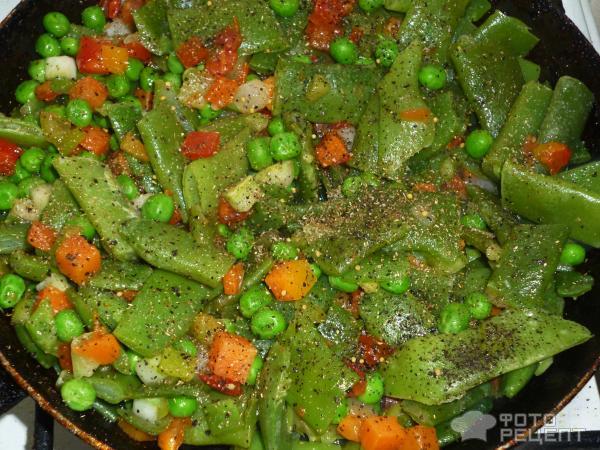 Рецепт Тушеные овощи с лапшой фото