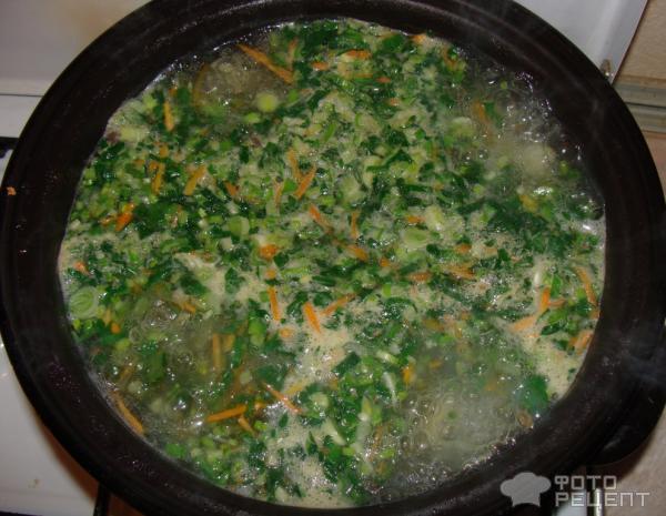 Рецепт Суп весенний с зеленью фото
