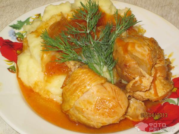 Рецепт Тушеная курица с овощами фото