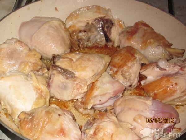 Рецепт Тушеная курица с овощами фото