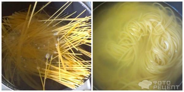 Рецепт Спагетти с орехами и шпинатом фото