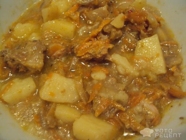 Рецепт Картофель, тушеный со свининой фото