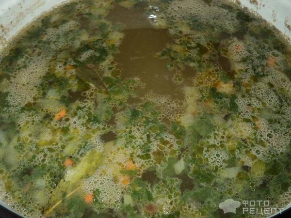 Рецепт Горохово-чечевичный суп с копчеными ребрышками фото