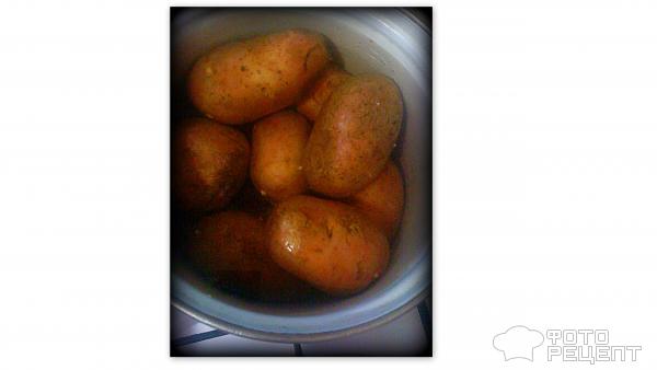 Рецепт: Чесночная картошка - в духовке