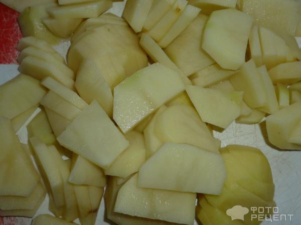 Рецепт Картошка, жареная на сале фото