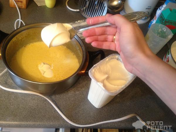 Рецепт Торт Пончо с ананасами и персиками фото