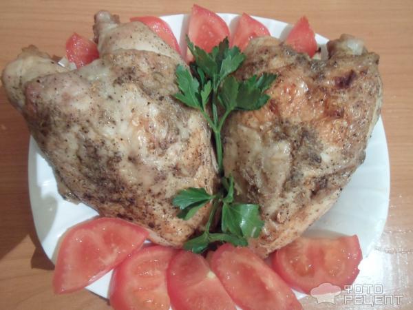 Рецепт Запечёная куриная грудка с чесночком фото