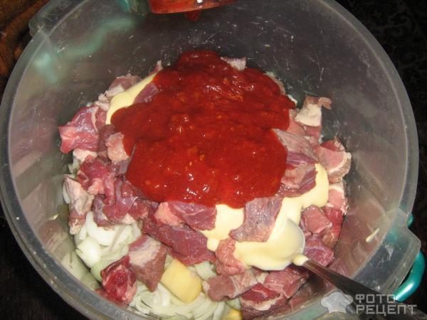 Рецепт Картофель, запечённый в духовке с мясом и овощами фото