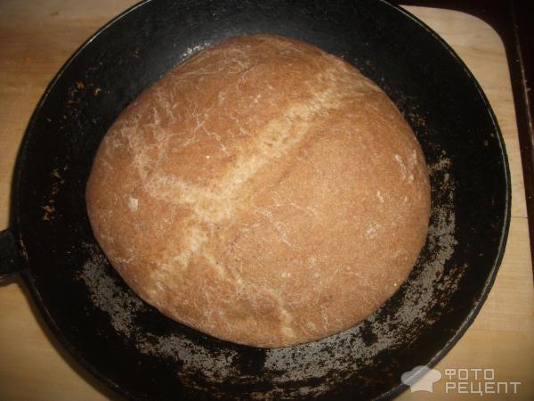 Хлеб из цельносмолотой пшеничной муки с ржаными отрубями на твёрдой закваске