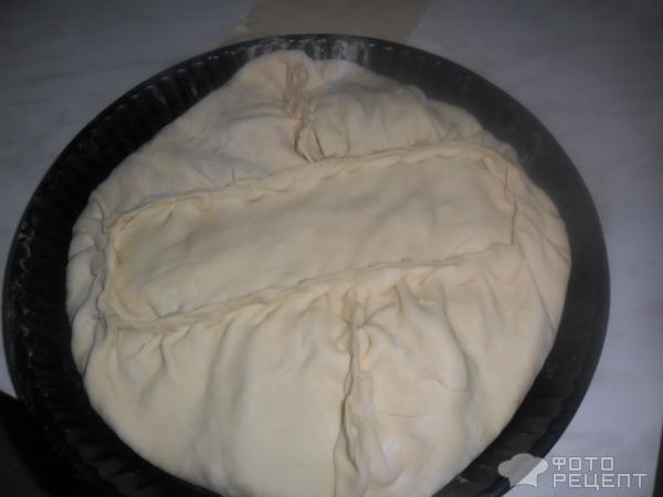 Рецепт Пирог с щавелем из слоеного теста фото