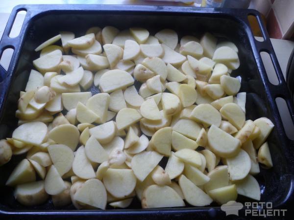 Рецепт Картошечка в духовке с чесночком фото
