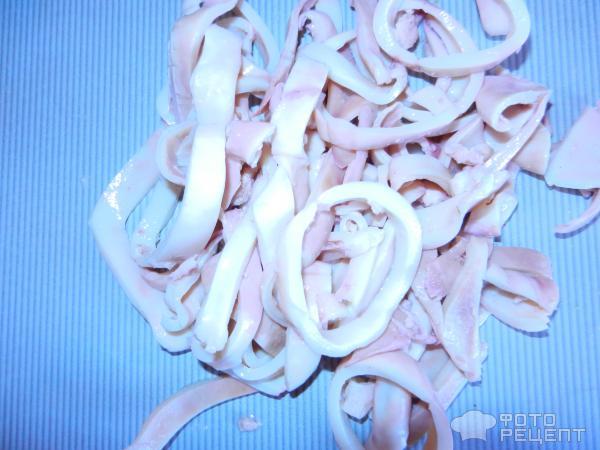 Рецепт Спагетти с кальмарами и мидиями в вине фото