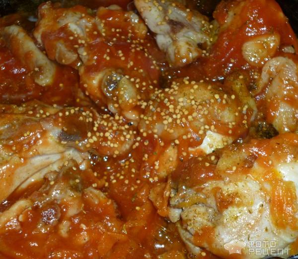 Рецепт Курица тушеная в томатном соусе фото