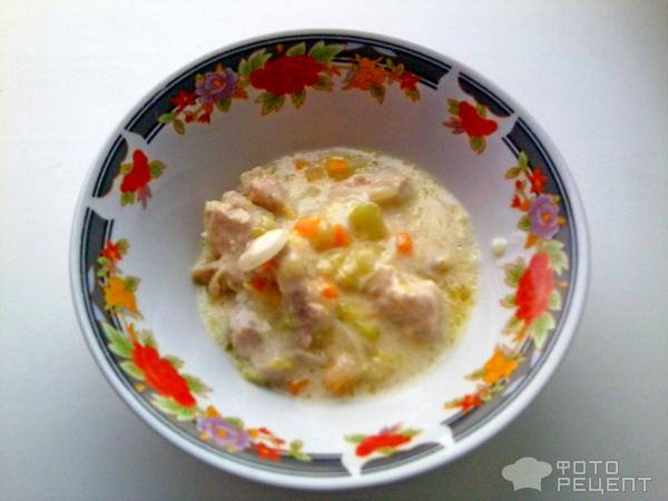 Рецепт Курица в сметанном соусе с овощами фото