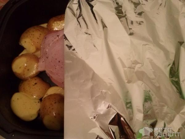 Рецепт Грудка индейки запечённая с картофелем фото