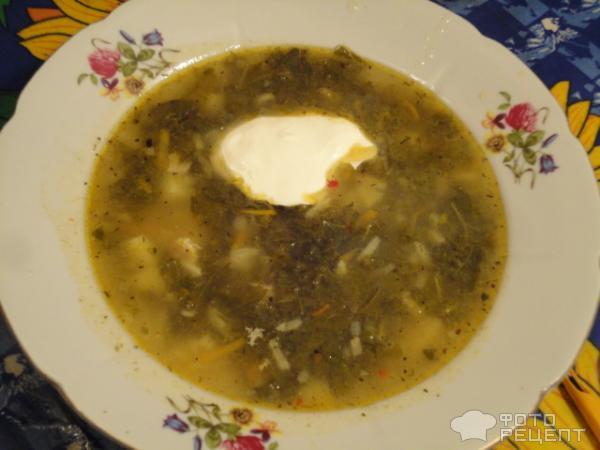 готовый суп из листовой капусты