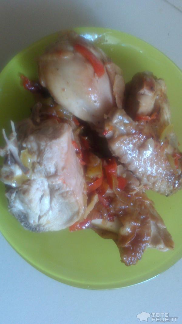 Рецепт Жареной курицы с болгарским перцем фото