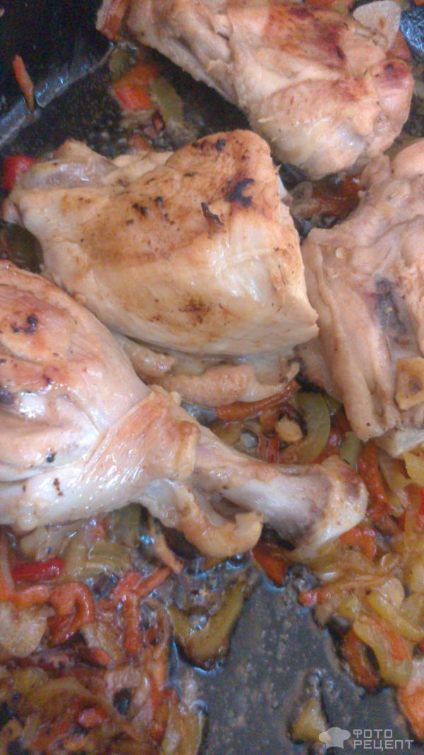 Рецепт Жареной курицы с болгарским перцем фото