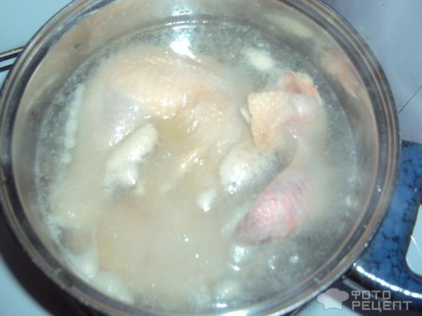 Рецепт Курица, тушеная в сливках и курином бульоне фото