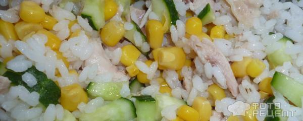 Рецепт салата с курицей и рисом фото