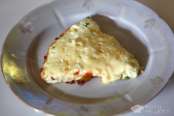 Рецепт Яичница с помидорами и сыром фото
