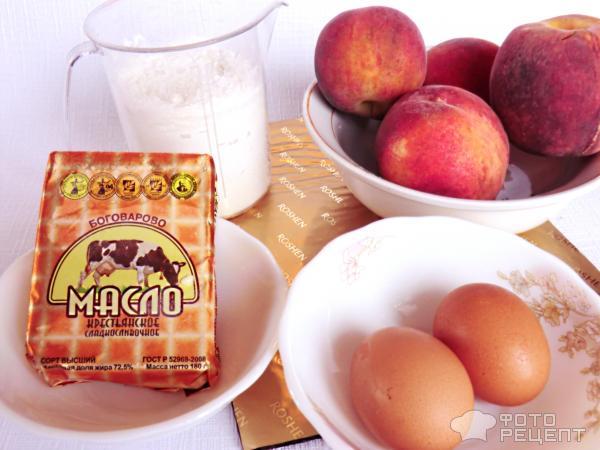 Рецепт Пирог с персиками и меренгой фото