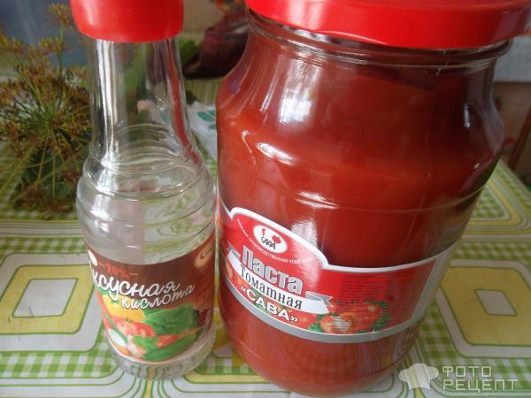 Рецепт Огурцы маринованные в томатном соусе фото