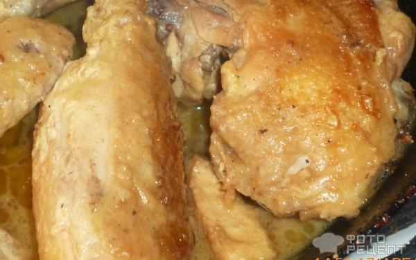 Рецепт Курица тушеная в горчичном соусе фото