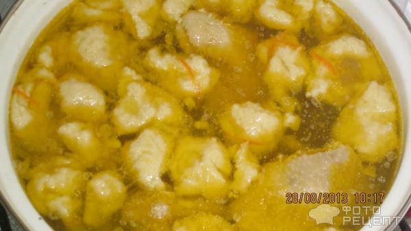 Рецепт Куриный суп с галушками фото