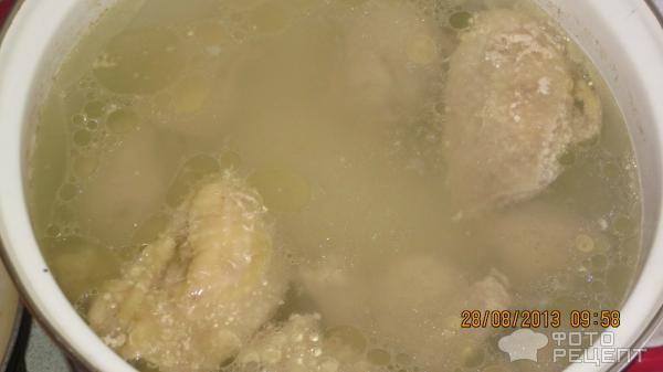 Рецепт Куриный суп с галушками фото