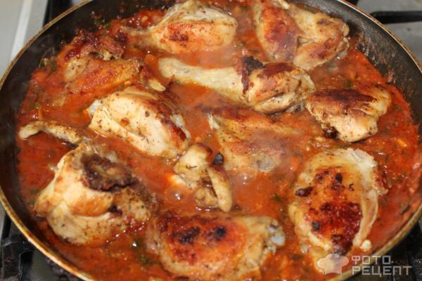 Рецепт Курица тушеная в томатном соусе фото