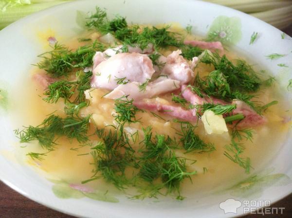 Рецепт Чечевичный суп с копченостями фото