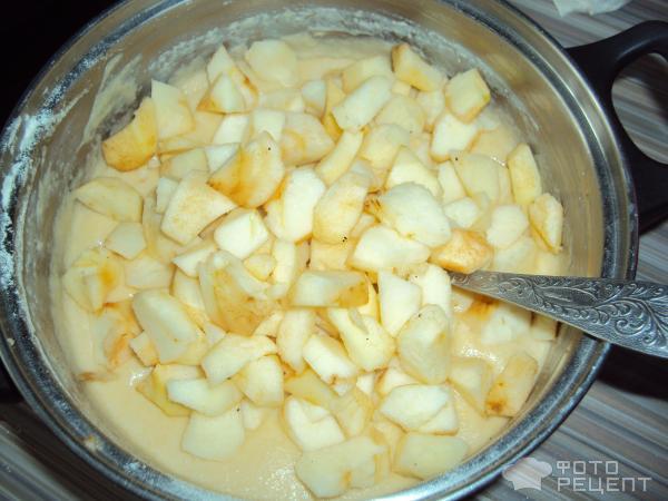 Рецепт пирога Манник с яблоками фото